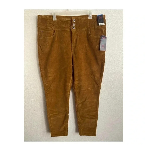 🆕NOHO Plus-Size Corduroy Corset Skinny Jeans 21🆕 - Picture 3 of 15